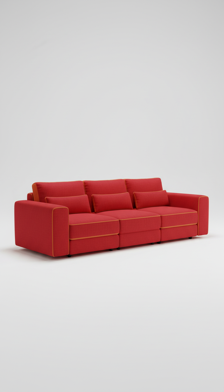 Modular Pulse Red Sofa