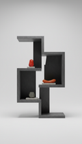 Angular Concrete Slate Shelving Unit